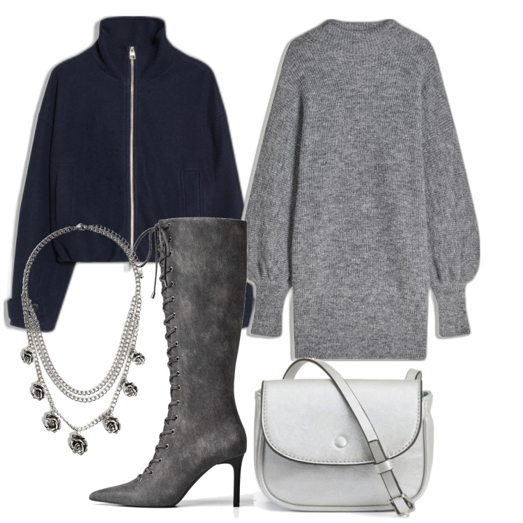 Outfit mujer - Sexy girl. Estilo Sexy para Noche/Fiesta elegante. Combinación con bolsos de mano, vestidos cortos, colgantes, blazers, botas.