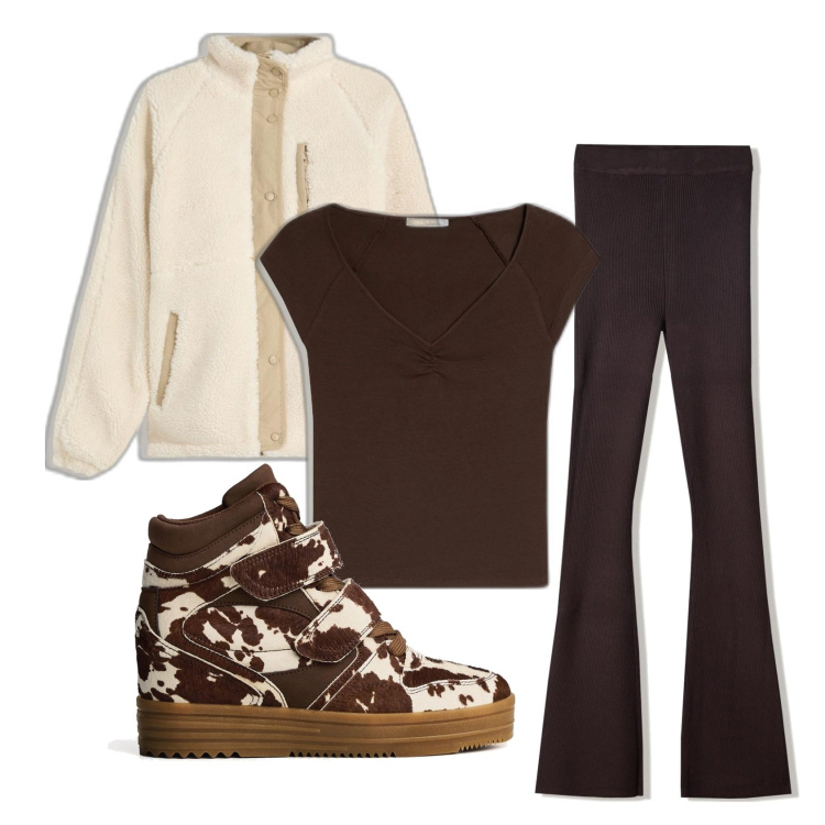 Outfit mujer - Sporty chic #304. Estilo Sporty chic para Todos los días. Combinación con pantalones, sneakers, blazers, camiseta.