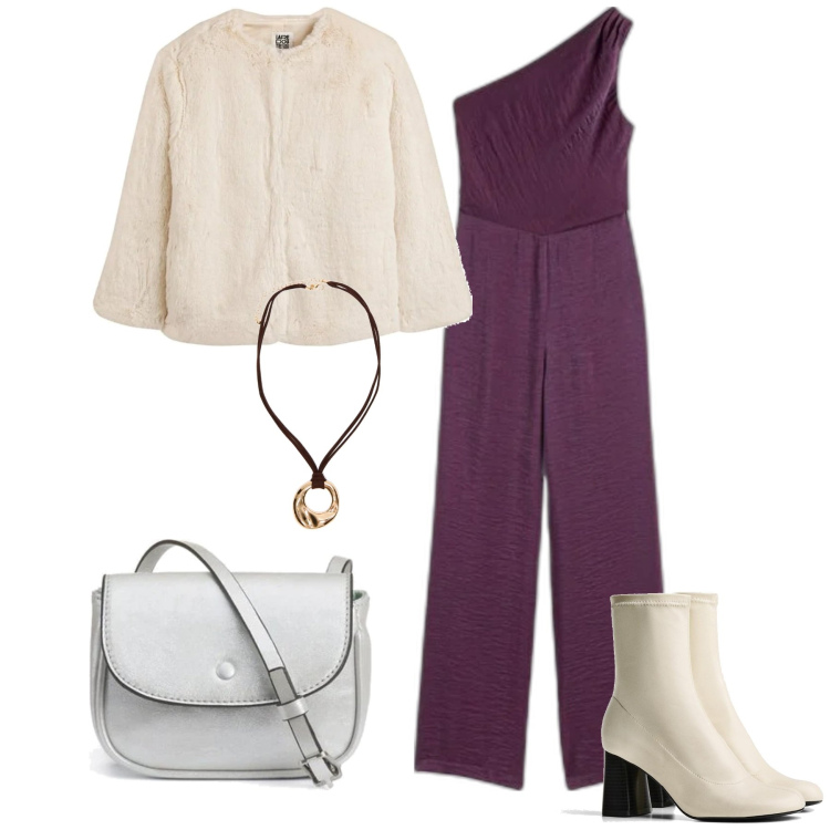 Outfit mujer - Chic #688. Estilo Chic para Noche/Fiesta elegante. Combinación con abrigos, chándales, bolsos de mano, botines, colgantes.