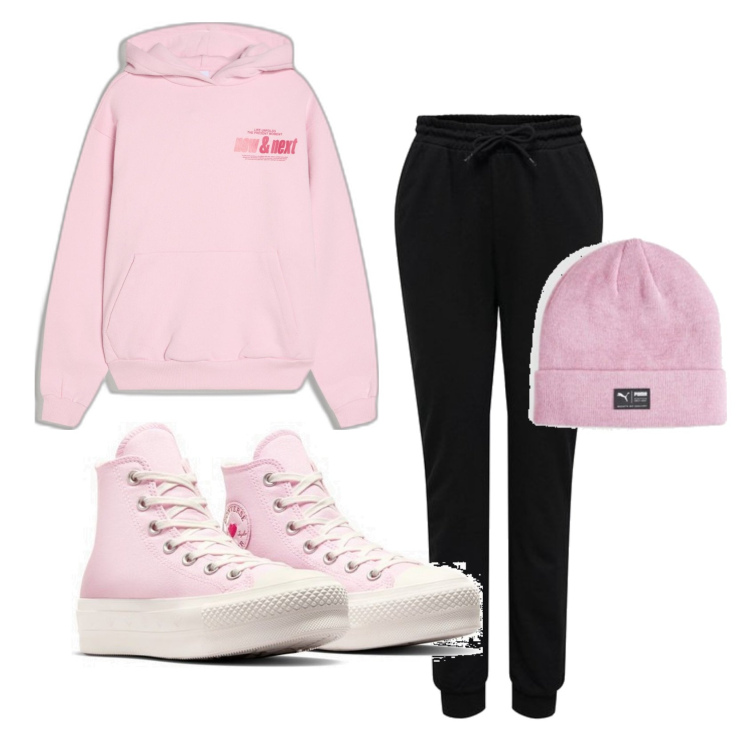 Outfit mujer - Jogging. Estilo Sporty chic para Deporte. Combinación con gorros, sneakers, pantalones, sudaderas con capucha.