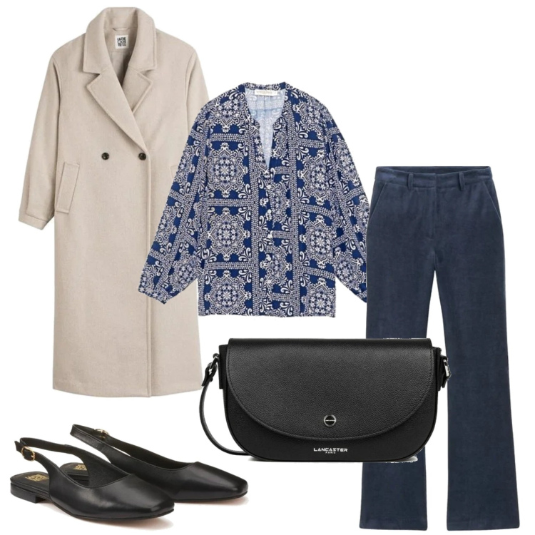 Outfit mujer - Urban style. Estilo Urban para Todos los días. Combinación con bailarinas, abrigos, blusas, pantalones, bandoleras.