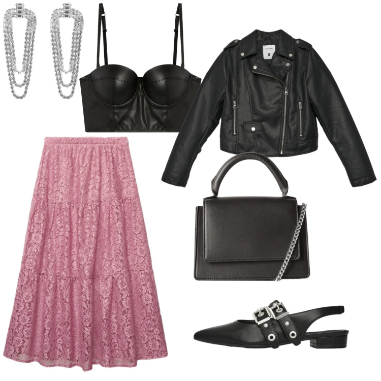 Outfit donna - Terranova live. per Tutti i giorni. Abbinamento con orecchini, borse a tracolla, bralette, ballerine, gonne lunghe, giacche.