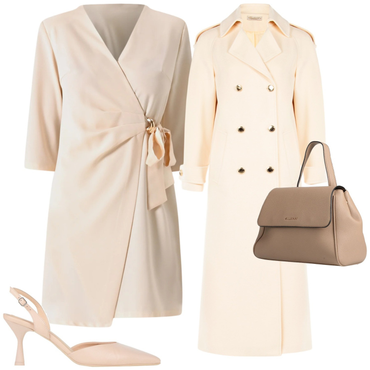 Outfit donna - Total look #2328667. Stile Chic per Tutti i giorni. Abbinamento con zaini, décolleté, vestiti corti, cappotti.