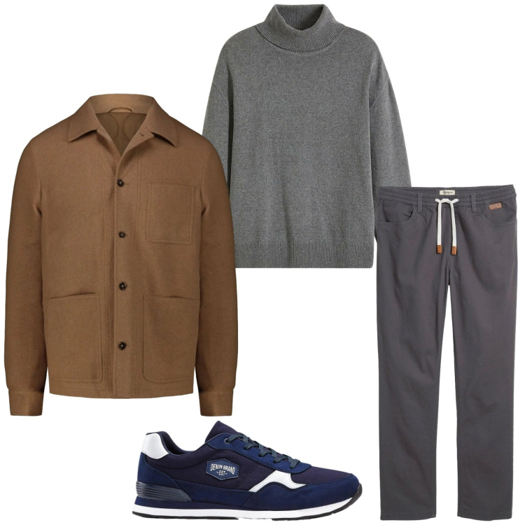 Outfit uomo - Trendy. Stile Trendy per Tutti i giorni. Abbinamento con sneakers, pantaloni, maglieria, cappotti.