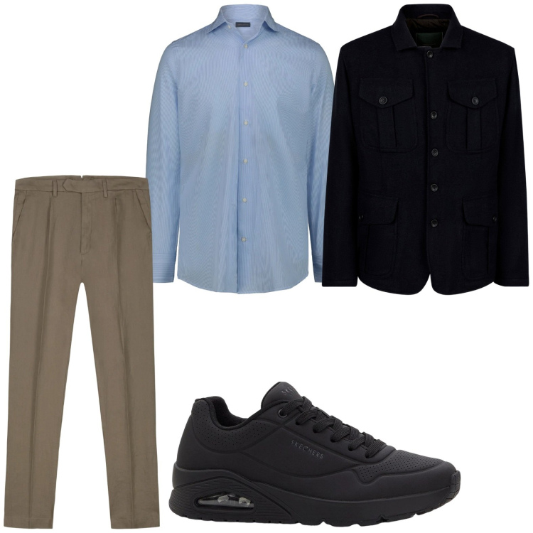 Outfit uomo - Look da tutti i giorni. Stile Casual per Tutti i giorni. Abbinamento con sneakers, giacche, pantaloni, camicie.