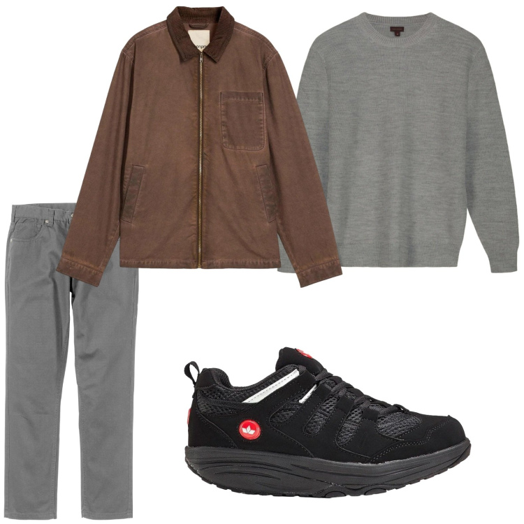 Outfit uomo - Casual. Stile Casual per Tutti i giorni. Abbinamento con pantaloni, giacche, sneakers, maglieria.