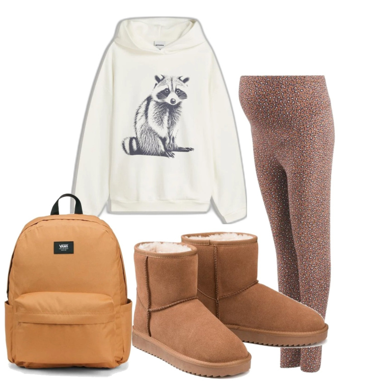 Outfit mujer - Sporty chic #317. Estilo Sporty chic para Todos los días. look ideal para Premamá. Combinación con botines, leggings, mochilas, sudaderas con capucha.