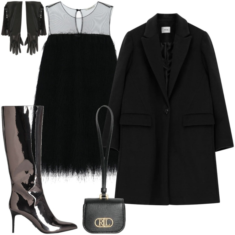 Outfit donna - Love It fashion. Stile Sporty chic per Serata fuori. Abbinamento con stivali, vestiti corti, cappotti, guanti, pochette.