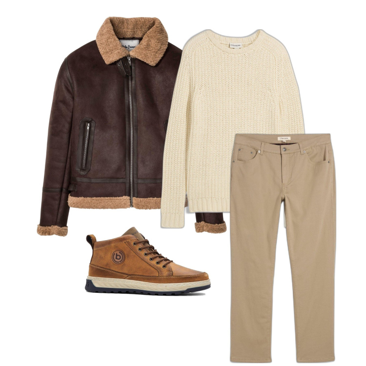 Outfit homme - Février. Style Tendance pour Tous les jours. Assortir avec vestes, pantalon , pulls, bottes.