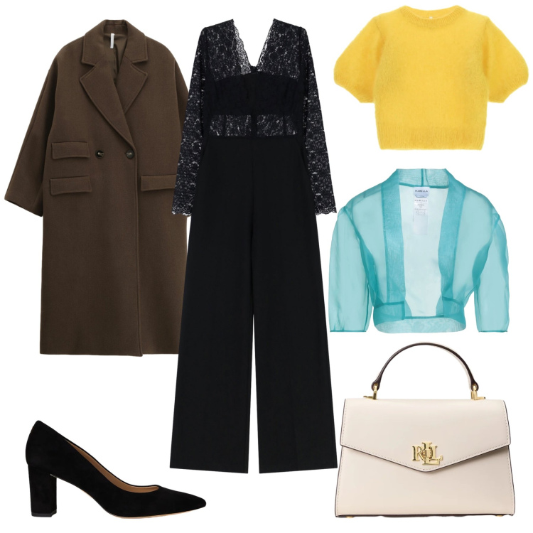 Outfit donna - Moonlight Lace & Color Pop. Stile Urban per Tutti i giorni. Abbinamento con blazer, tute, t-shirt, cappotti, décolleté, borse a mano.