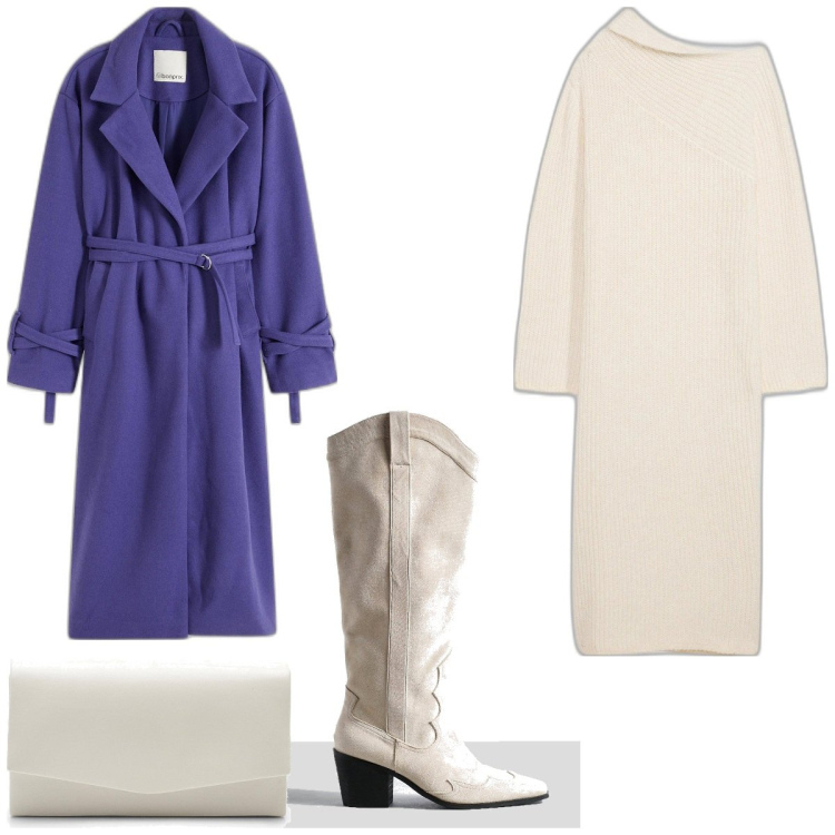 Outfit femme - Basique #436. Style Basique pour Tous les jours. Assortir avec robes, manteaux, bottes, pochette.