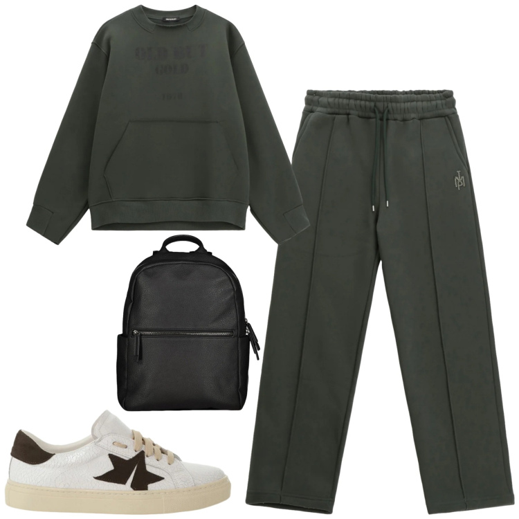 Outfit uomo - Sportivo. Stile Casual per Tutti i giorni. Abbinamento con felpe, pantaloni, sneakers, borse sportive.