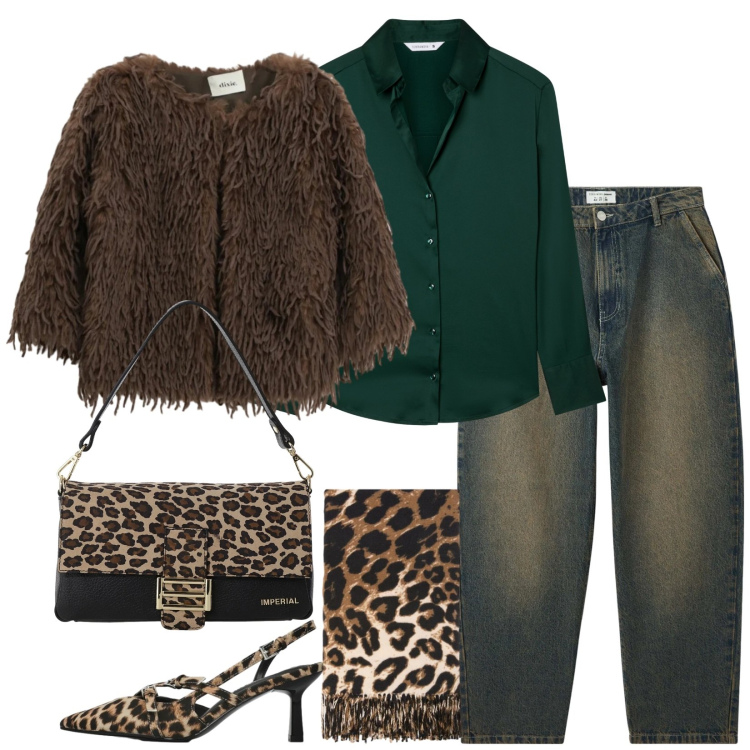 Outfit donna - Total look #2330212. Stile Chic per Tutti i giorni. Abbinamento con borse a spalla, blazer, camicie, décolleté, jeans, sciarpe.