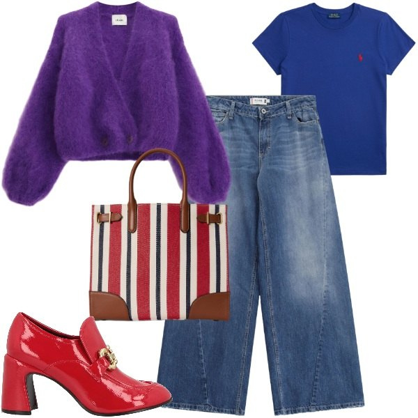 Outfit donna - Tessuti morbidi che valorizzano - FDCI. Stile Casual chic per Tutti i giorni. Abbinamento con mocassini, cardigans, jeans, t-shirt, borse tote.