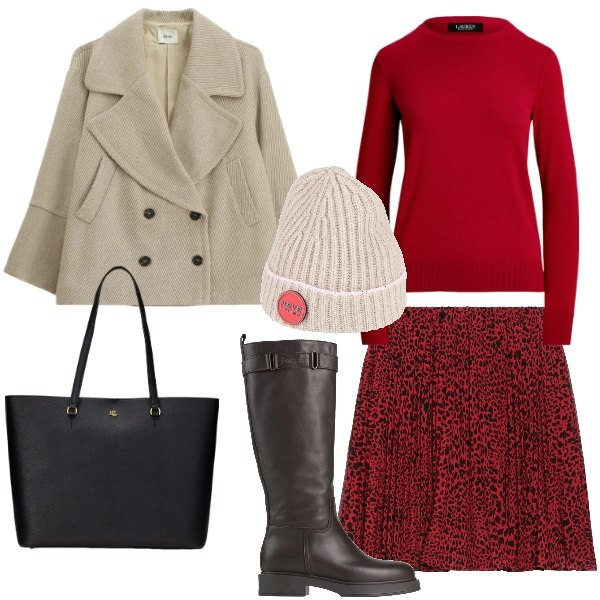 Outfit donna - Urban. Stile Urban per Tutti i giorni. Abbinamento con stivali, minigonne, cappelli, cappotti, borse tote, maglieria.