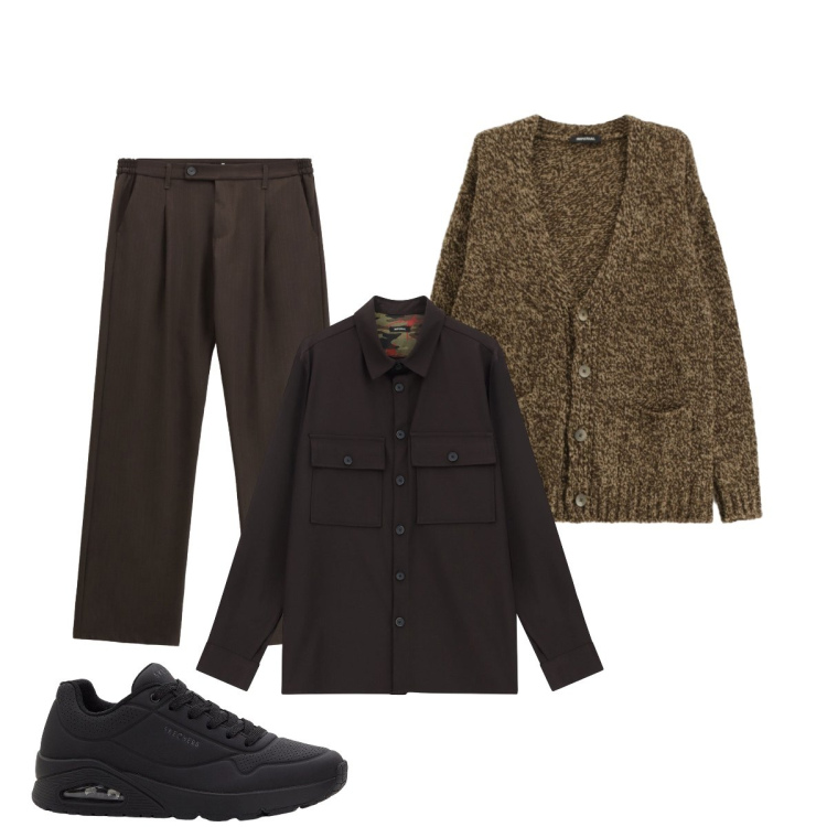 Outfit uomo - IMPERIAL per l’ufficio. Stile Casual per Tutti i giorni. Abbinamento con sneakers, camicie, pantaloni, cardigans.