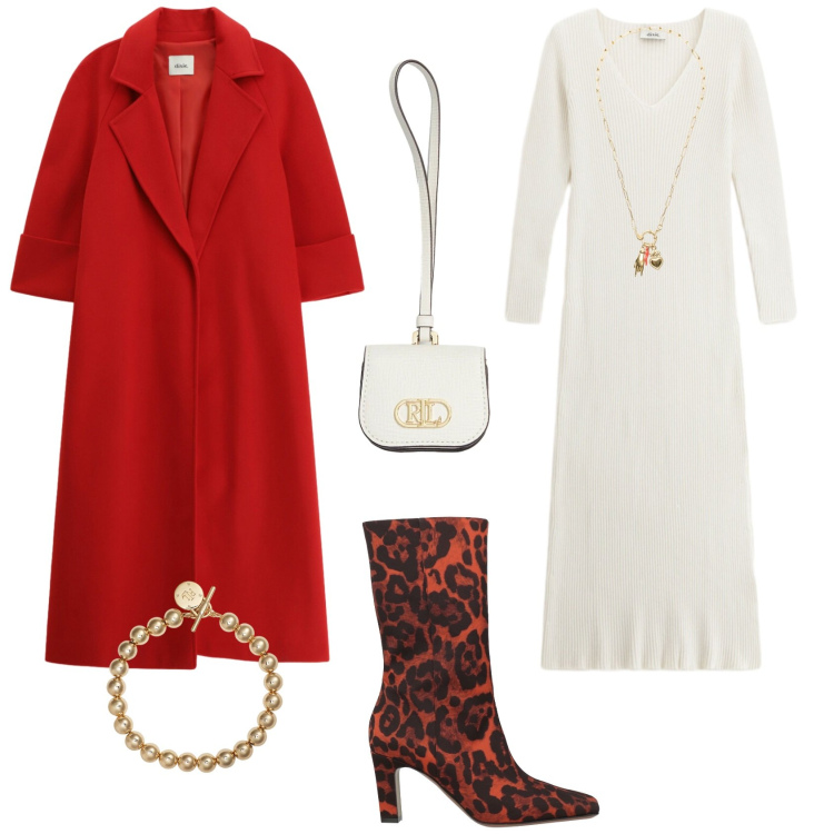 Outfit donna - Minimal chic ogni giorno. Stile Minimal per Tutti i giorni. Abbinamento con stivaletti, ciondoli, cappotti, vestiti midi/longuette, braccialetti, pochette.