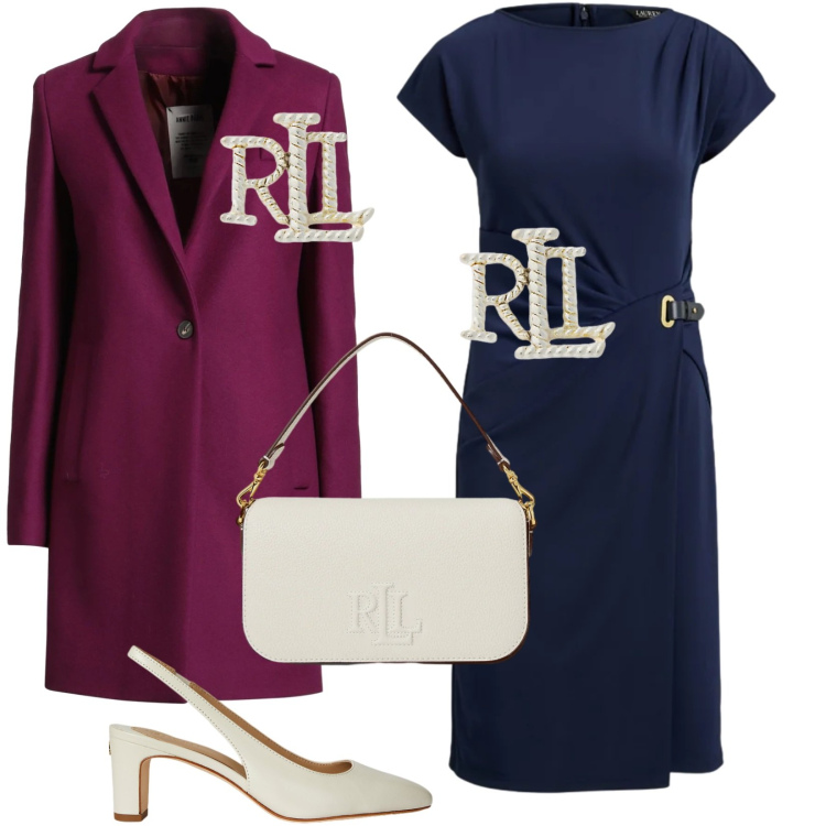 Outfit donna - San Valentino chic. Stile Chic per Serata fuori. Abbinamento con cappotti, orecchini, vestiti, décolleté, borse a spalla.