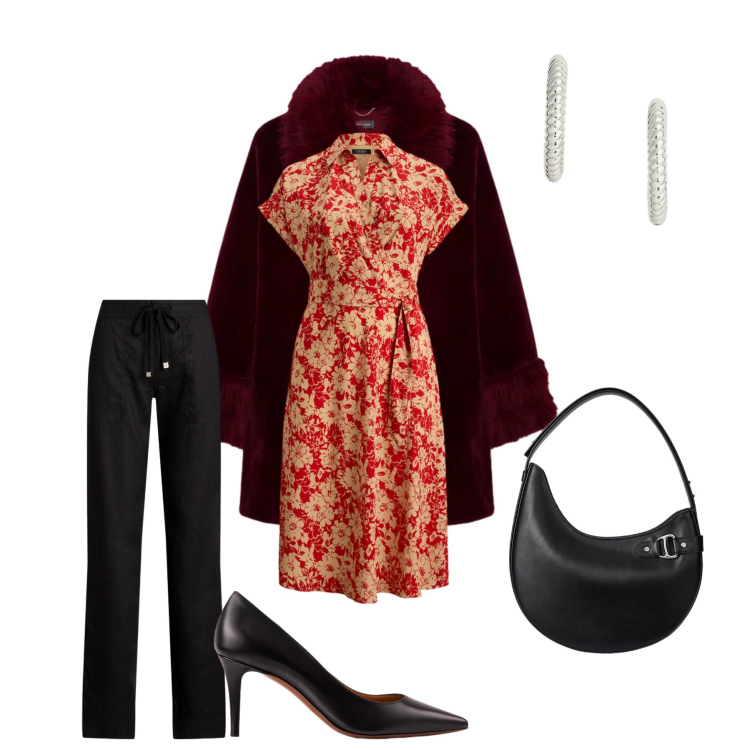 Outfit donna - Un Abbraccio di Stile. Stile Urban per Tutti i giorni. Abbinamento con pantaloni, borse a spalla, orecchini, vestiti chemisier, décolleté, cappotti.