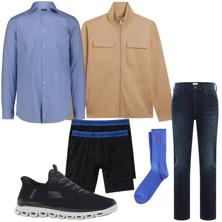 Outfit uomo - I boxer bicolor. Stile Casual per Tutti i giorni. Abbinamento con boxer, sneakers, jeans slim fit, felpe, calzini, camicie.