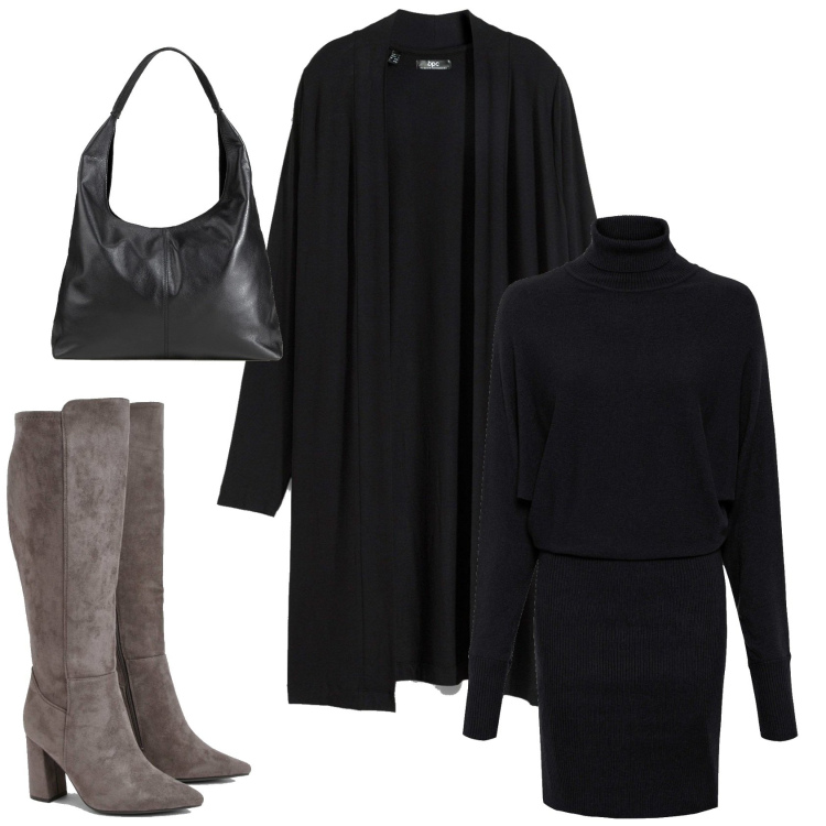 Outfit femme - Jolies bottes. Style Casual chic pour Tous les jours. Assortir avec gilets sans manche, robes longues, sac cabas, cuissardes.