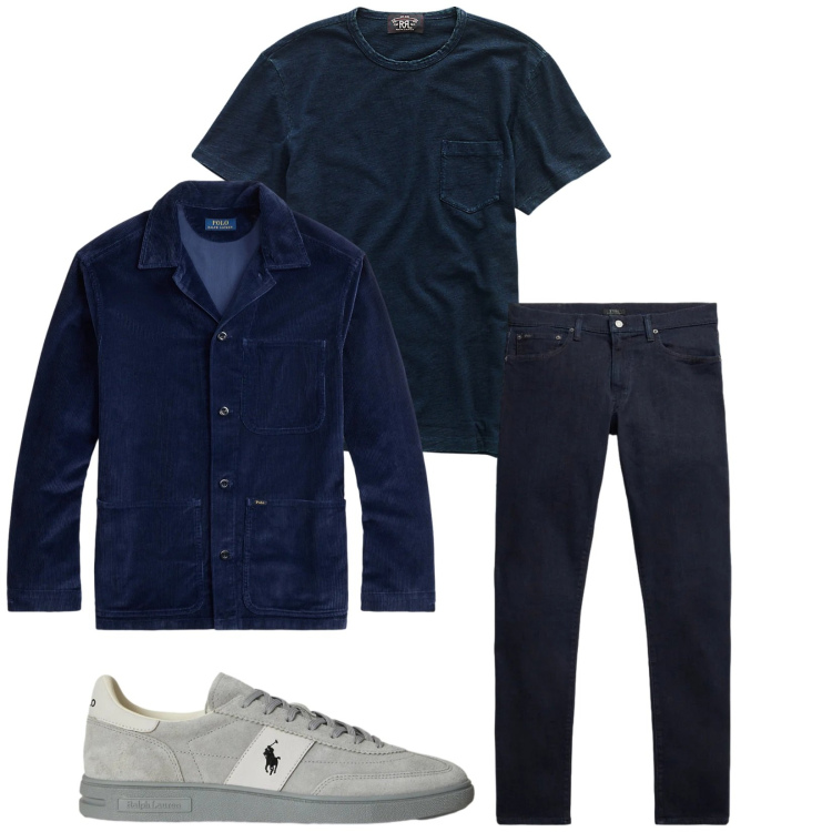 Outfit uomo - Total look #2332389. Stile Urban per Tutti i giorni. Abbinamento con t-shirt, jeans, giacche, sneakers.