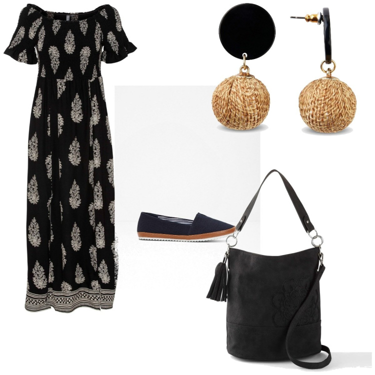 Outfit femme - Basique #514. Style Basique pour Tous les jours. Assortir avec robes, boucles d'oreilles, mules, sacs à main.