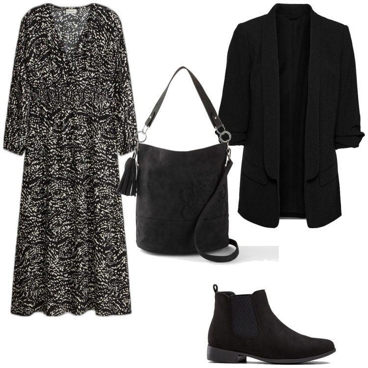 Outfit femme - Basique #515. Style Basique pour Tous les jours. Assortir avec blazers, boots, sacs à main, robes longues.