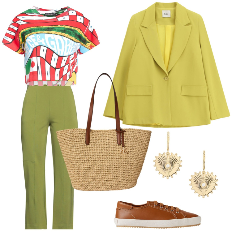 Outfit donna - Spring 2026 is coming.... Stile Mannish per Tutti i giorni. Abbinamento con pantaloni, t-shirt, blazer, orecchini, borse tote, sneakers.