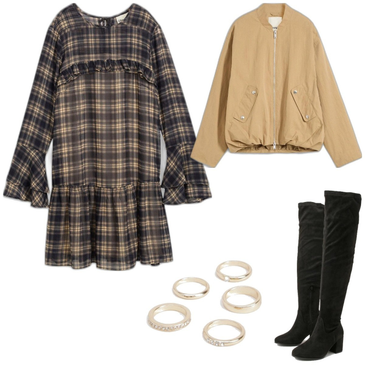 Outfit femme - Basique #525. Style Basique pour Tous les jours. Assortir avec robes, blazers, bottes, bagues.