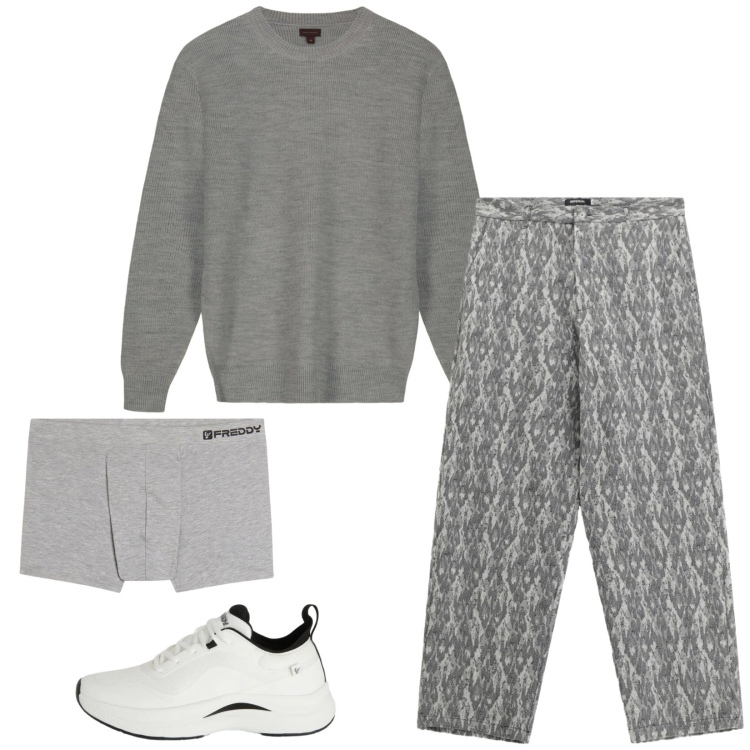 Outfit uomo - Total look #2333035. Stile Casual per Tutti i giorni. Abbinamento con pantaloni, sneakers, boxer, maglieria.