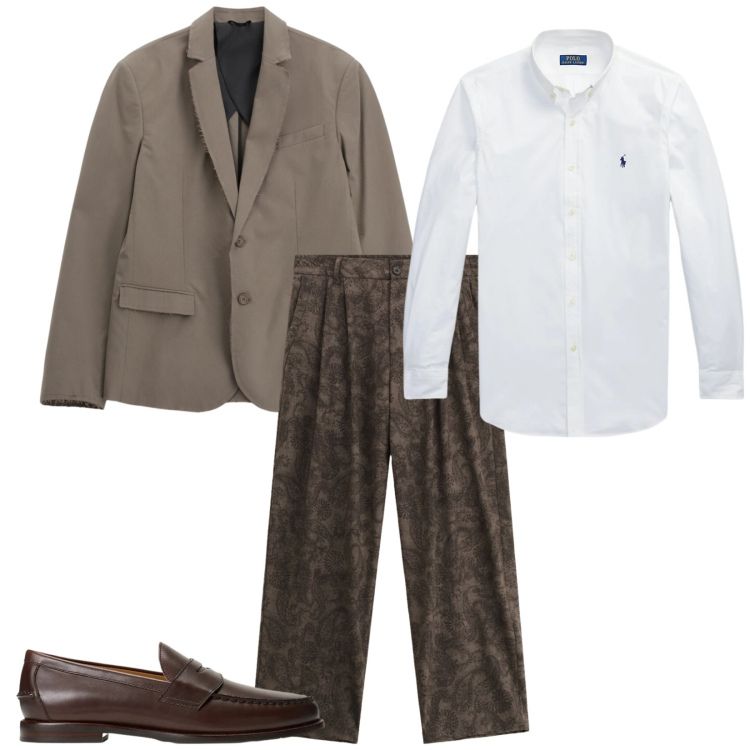 Outfit uomo - Total look #2333050. Stile Business/Elegante per Ufficio. Abbinamento con giacche, pantaloni, scarpe stringate, camicie.