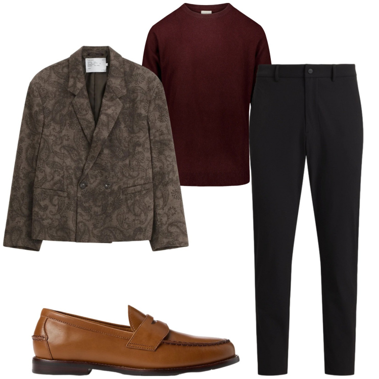 Outfit uomo - Total look #2333062. Stile Business/Elegante per Ufficio. Abbinamento con giacche, scarpe stringate, pantaloni, maglieria.