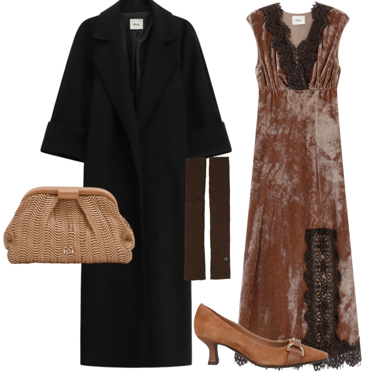 Outfit donna - Anni \'20. Stile Romantica per Serata fuori. Abbinamento con décolleté, vestiti lunghi, guanti, cappotti, pochette.