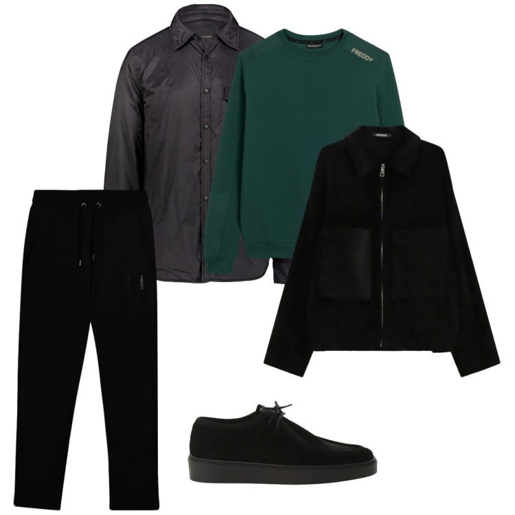 Outfit uomo - Per il giorno. per Tutti i giorni. Abbinamento con scarpe stringate, cappotti, felpe, pantaloni, giacche.