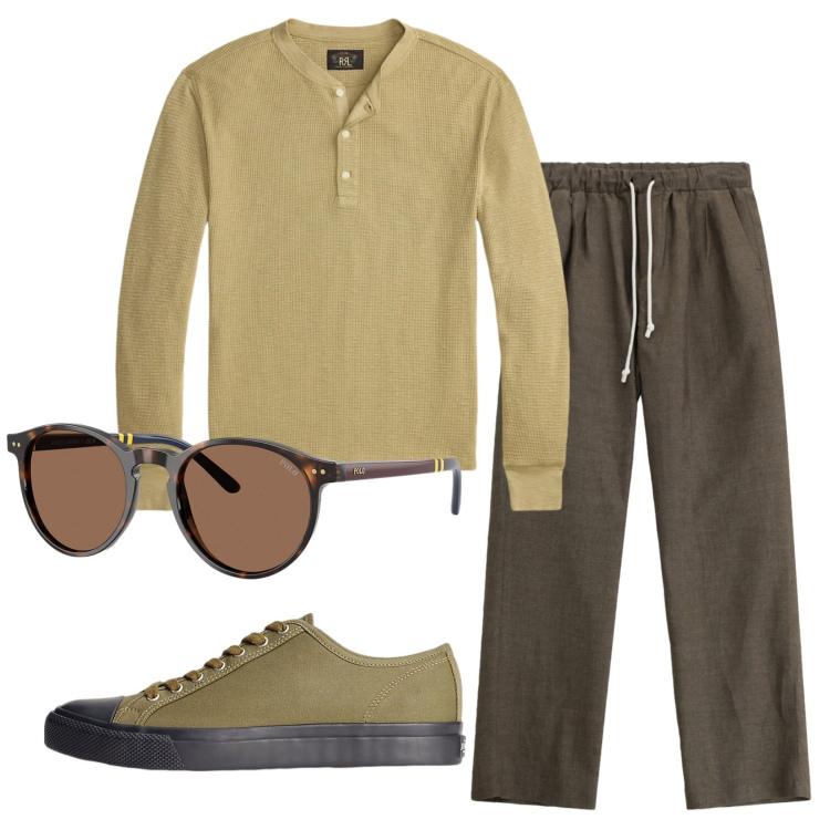 Outfit uomo - Total look #2333178. Stile Casual per Tutti i giorni. Abbinamento con pantaloni, sneakers, occhiali da sole, t-shirt.