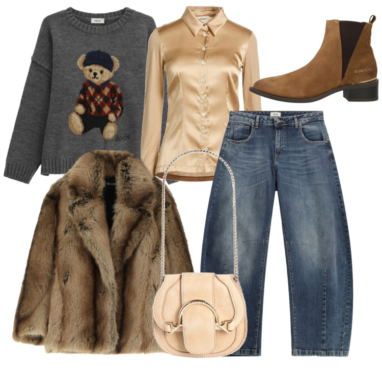 Outfit donna - Love, but make it Fashion. Stile Casual chic per Tutti i giorni. Abbinamento con marsupi, camicie, stivaletti texani, vestiti corti, maglieria, jeans.