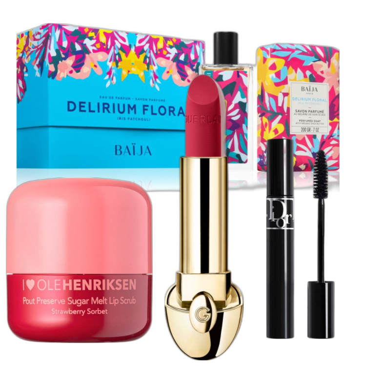 Outfit donna - Basic routine. Abbinamento con mascara, rossetti, profumi, rossetti.