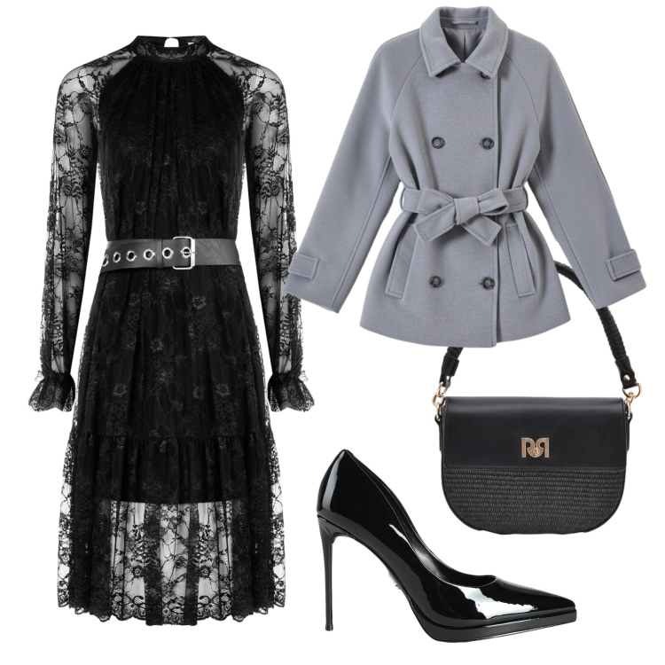 Outfit donna - Total look #2333330. Stile Romantica per Serata fuori. Abbinamento con décolleté, vestiti midi/longuette, caban, borse a spalla.