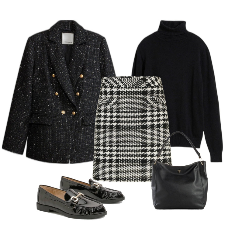 Outfit femme - So Tweed. Style Bon Ton pour Tous les jours. Assortir avec jupes, pulls, sacs en bandoulière, blazers, mocassins.