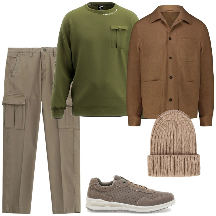 Outfit uomo - I cargo per tutti i giorni. Stile Casual per Tutti i giorni. Abbinamento con pantaloni cargo, berretti, sneakers, cappotti, felpe.
