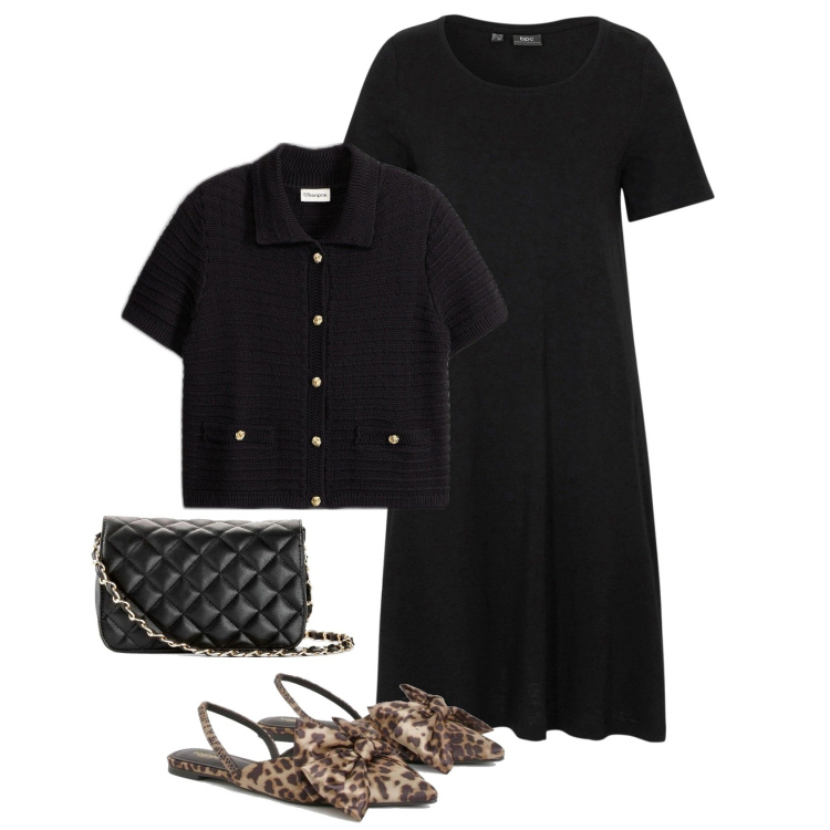 Outfit femme - Basic. Style Basique pour Soirée dehors. Assortir avec sacs en bandoulière, pulls, robes, ballerines.