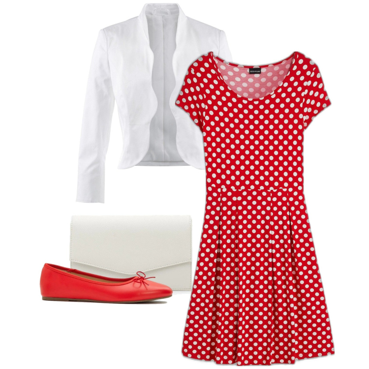 Outfit femme - Dimanche. Style 70s pour Cérémonie. Assortir avec blazers, ballerines, robes, pochette.