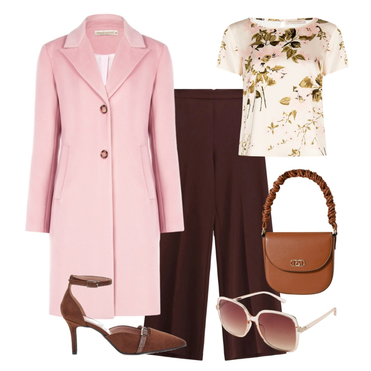 Outfit donna - Décolleté accessorio senza tempo. Stile Chic per Tutti i giorni. Abbinamento con occhiali da sole, pantaloni, bluse, borse a mano, cappotti, décolleté.