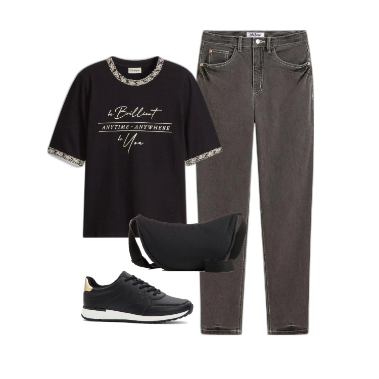 Outfit femme - Le brilliant. Style Basique pour Tous les jours. Assortir avec t-shirts, jeans mom, sacs en bandoulière, sneakers.
