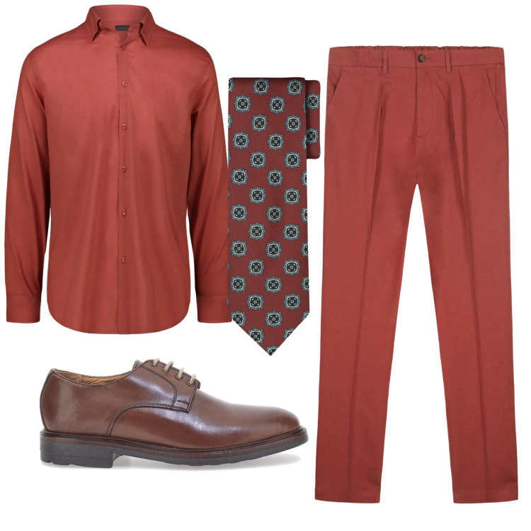 Outfit uomo - Total look #2334451. Stile Business/Elegante per Ufficio. Abbinamento con scarpe stringate, pantaloni, camicie, cravatte.