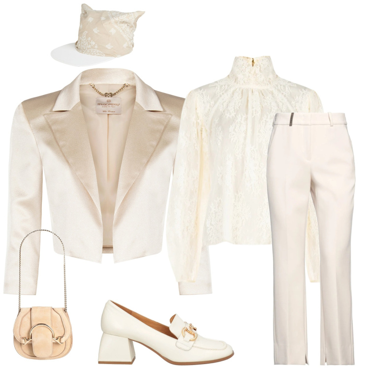 Outfit donna - Total look #2334580. Stile Boho per Serata fuori. Abbinamento con marsupi, mocassini, pantaloni, cappelli con visiera, bolero, bluse.