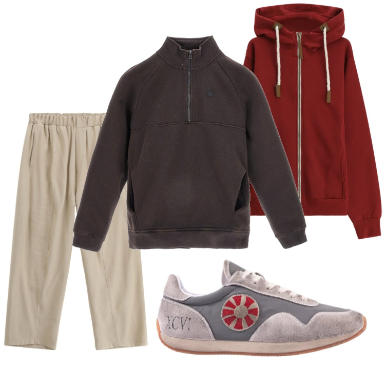 Outfit uomo - Allora Urban. Stile Urban per Tutti i giorni. Abbinamento con felpe con cappuccio, pantaloni, felpe sportive, sneakers.