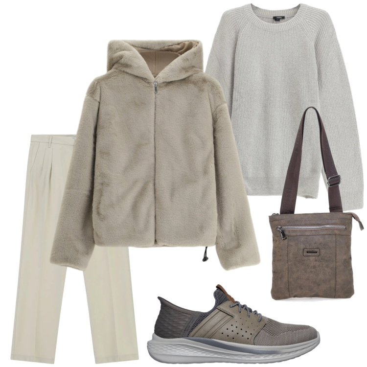 Outfit uomo - Ci vediamo in birreria. Stile Trendy per Serata speciale. Abbinamento con maglieria, pantaloni, bomber, portafogli, sneakers.