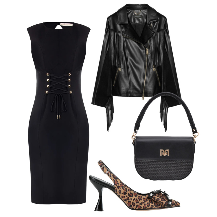 Outfit donna - S.Valentino sensual chic. Stile Sexy per Serata fuori. Abbinamento con décolleté, vestiti a tubino, borse a spalla, giacche.